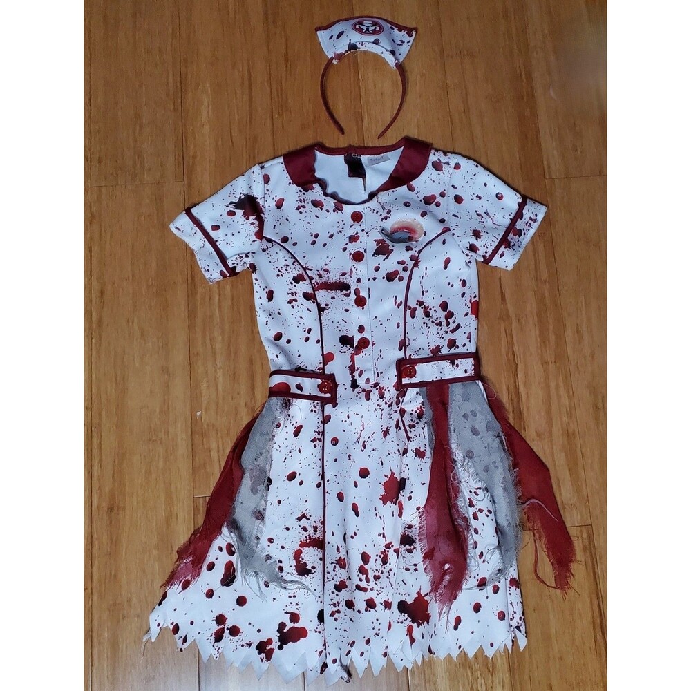 Spirit Halloween Kids Zombie Nurse Costume Size L